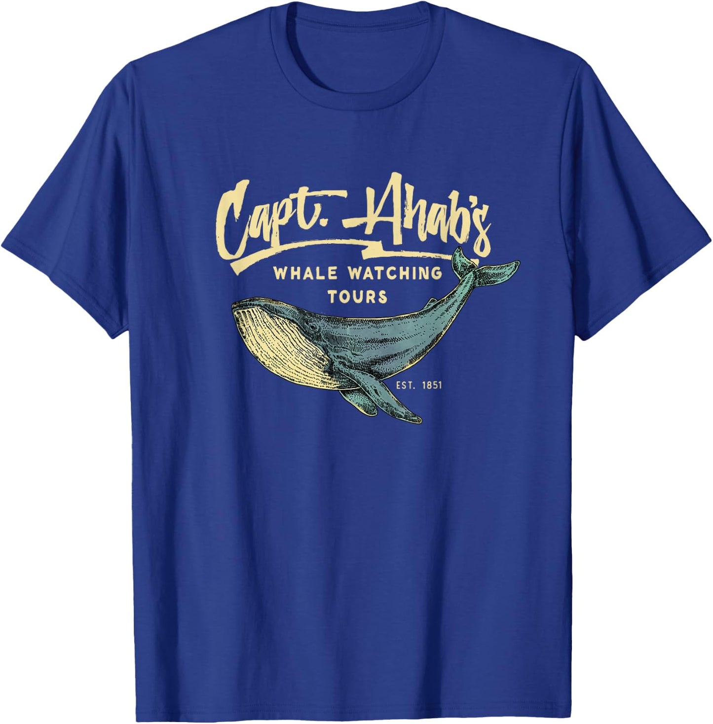 Moby Dick, Herman Melville whale literary gift T-Shirt - T-Shirt | Royal
