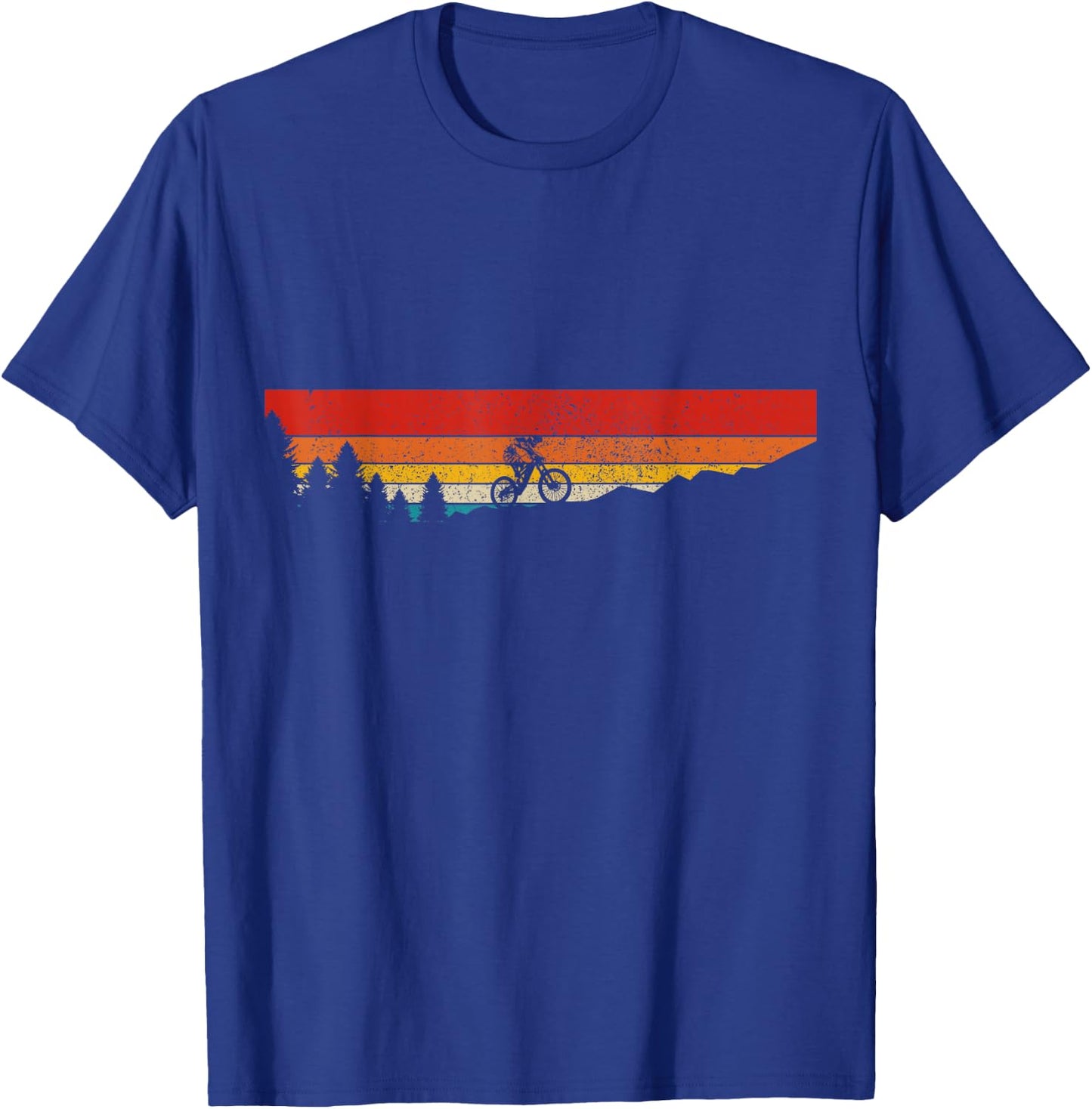 Mountain Bike Vintage MTB Downhill Mountain Biker T-Shirt - T-Shirt | Royal