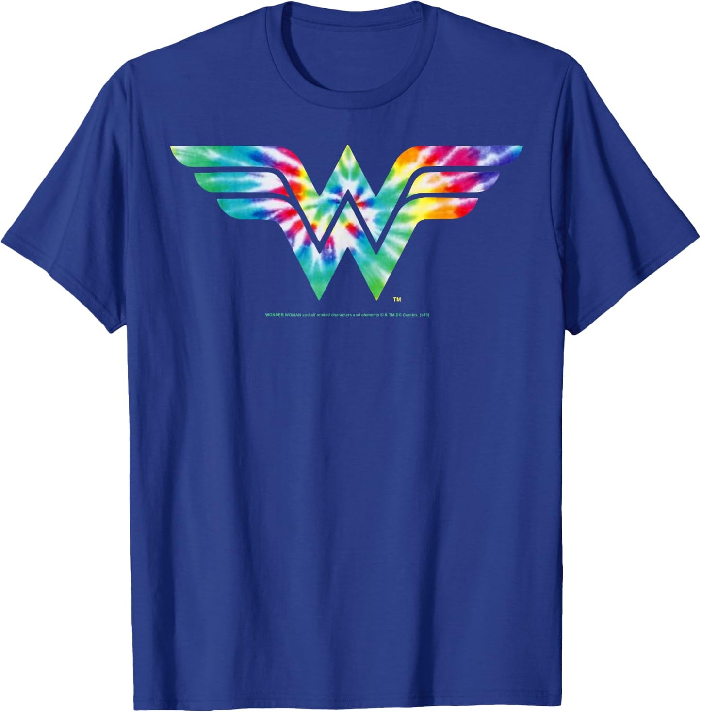 DC Comics Wonder Woman Tie Dye Logo Small T-Shirt - T-Shirt | Royal