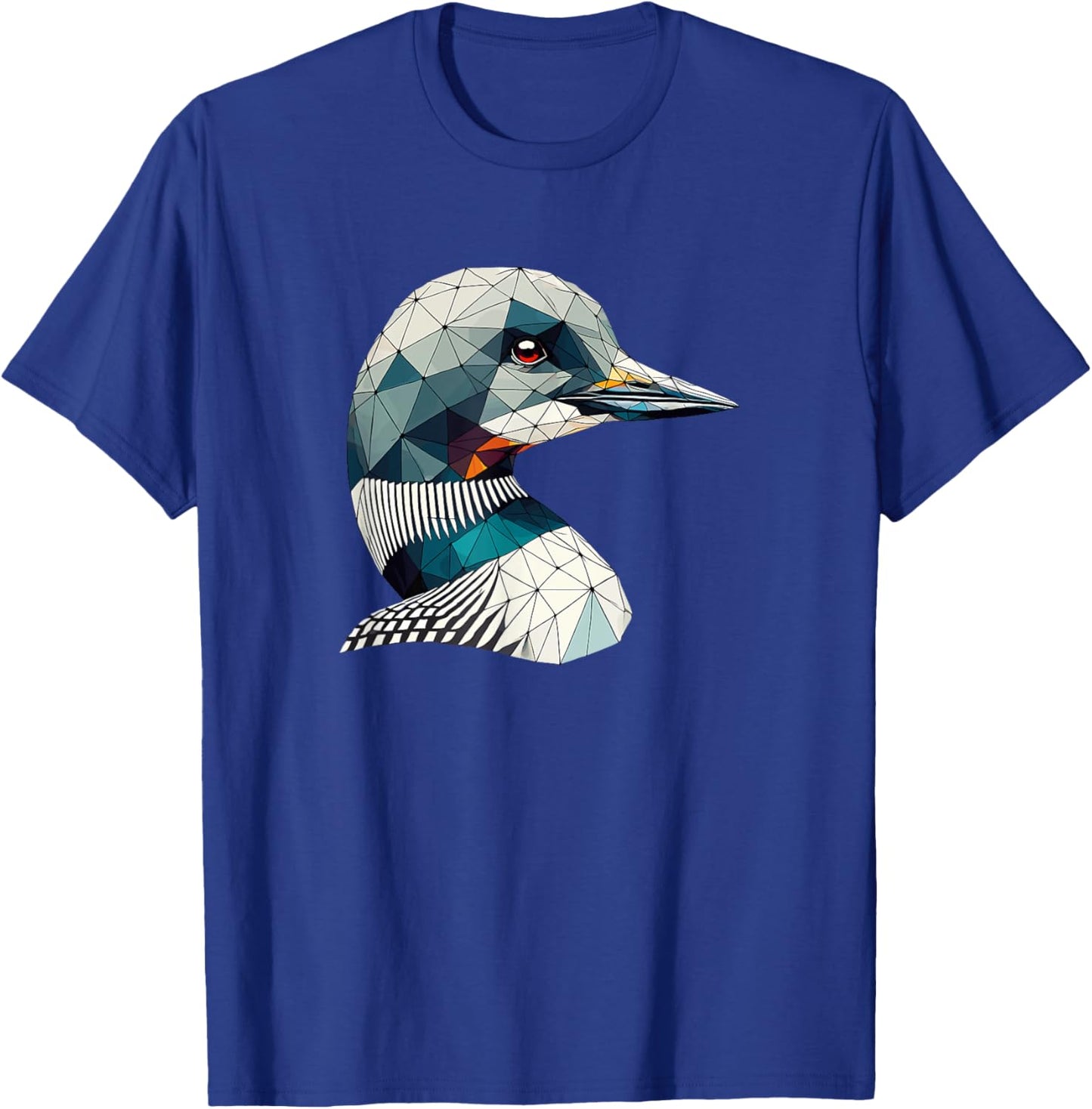 Geometric Art Common Loon T-Shirt - T-Shirt | Royal
