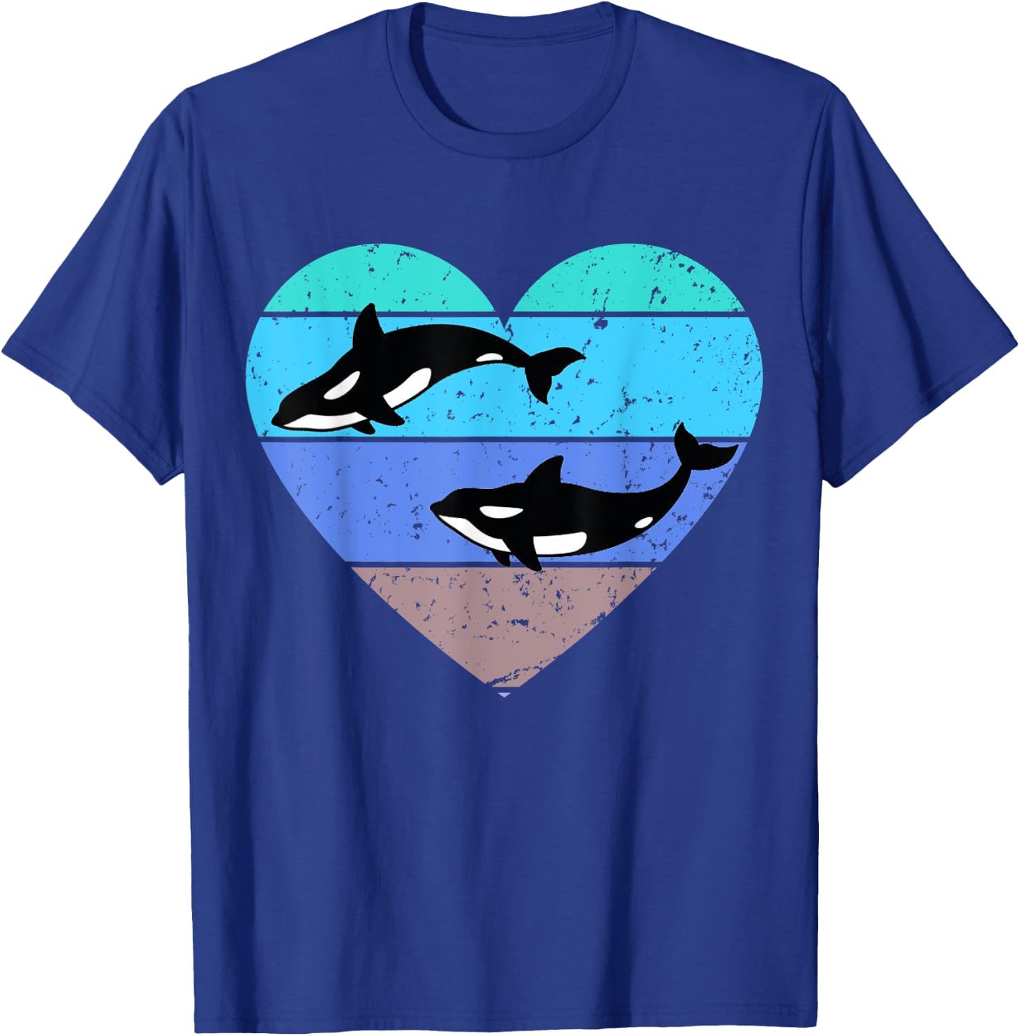Orca Killer Whale Retro Gift T-Shirt - T-Shirt | Royal
