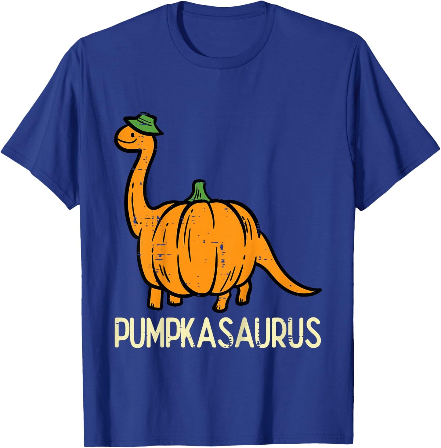 Kids Halloween Pumpkin Dino Pumpasaurus Costume Boys Kids Toddler T-Shirt - T-Shirt | Royal
