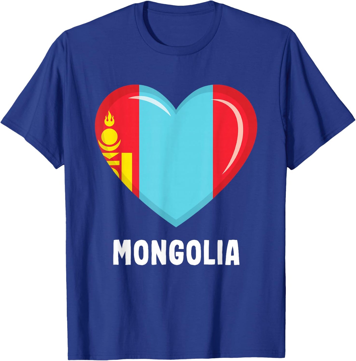 Mongolia Flag Jersey | Mongolian T-Shirt - T-Shirt | Royal