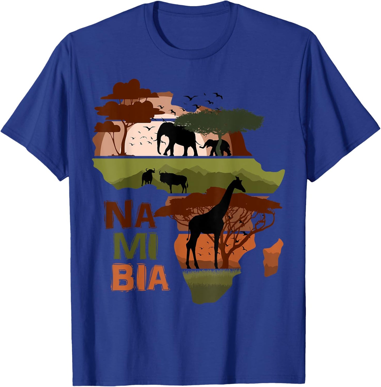 Namibia Africa Sunset Continent Nature Wild Life T-Shirt - T-Shirt | Royal