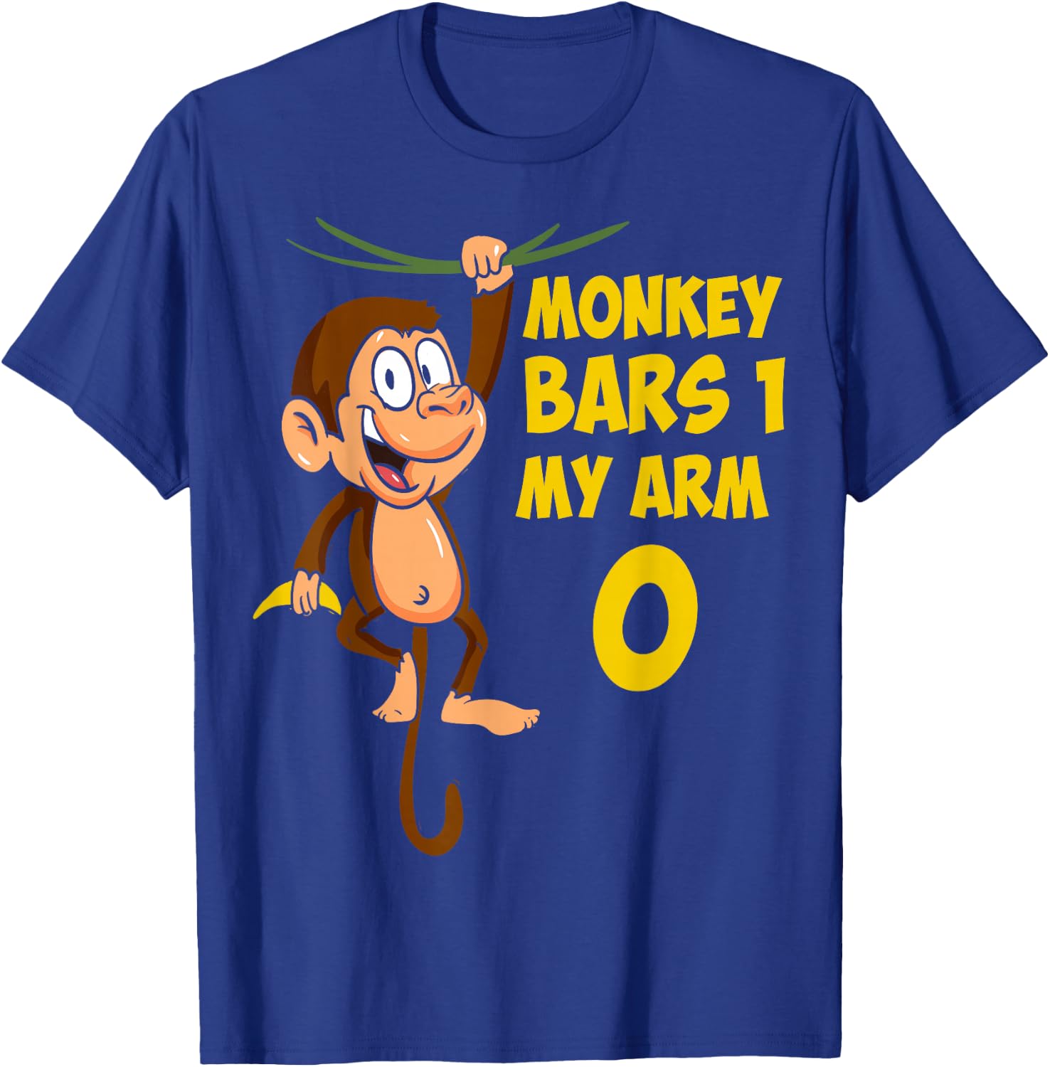Broken Arm Monkey Bars I Monkey Art I Kids Monkey T-Shirt - T-Shirt | Royal