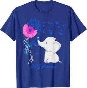 Elephant ALS Awareness - ALS Ribbon Gifts T-Shirt - T-Shirt | Royal