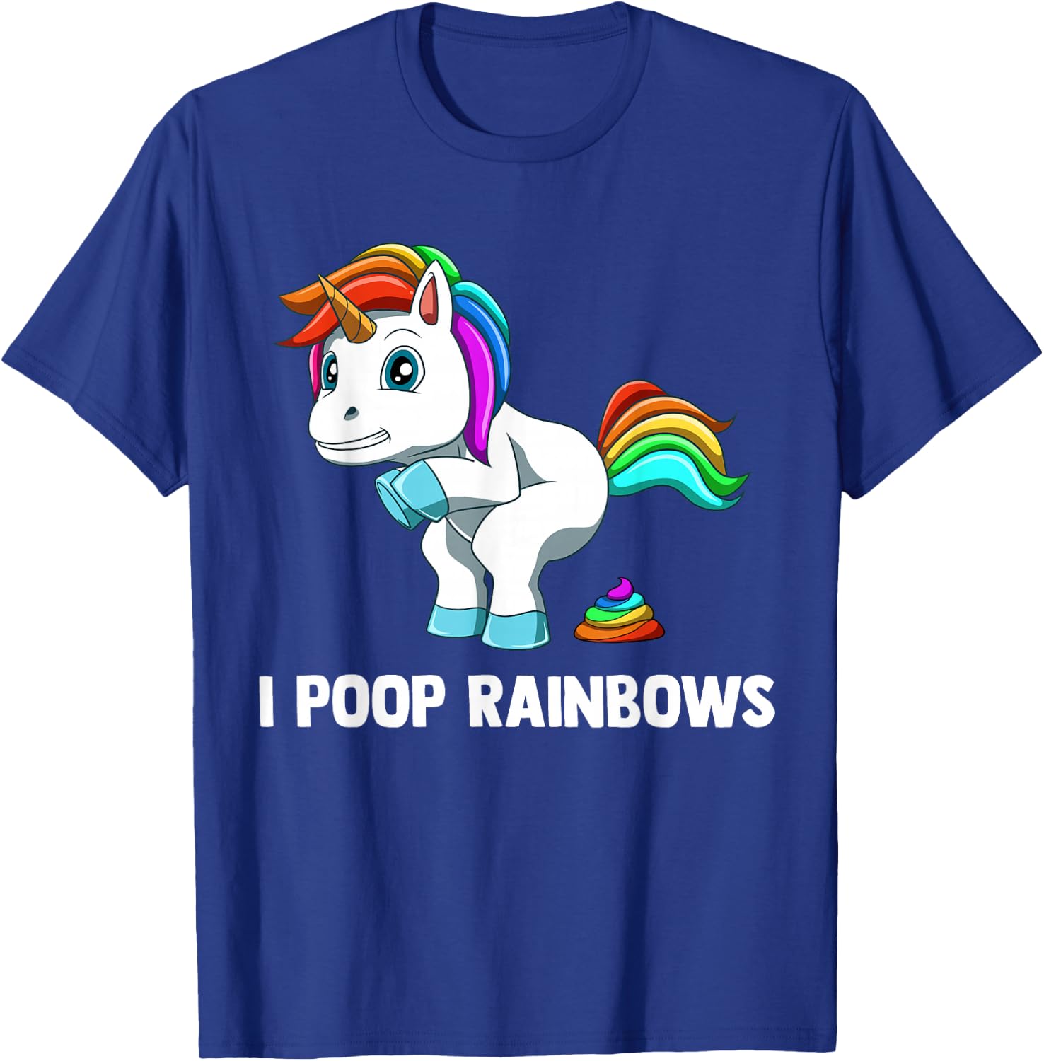Rainbow Pooping Unicorn T-Shirt - T-Shirt | Royal