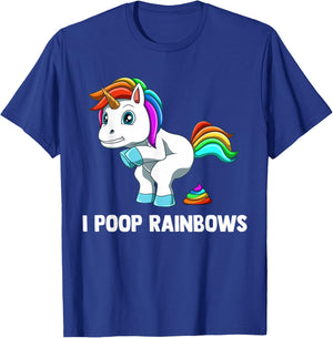 Rainbow Pooping Unicorn T-Shirt - T-Shirt | Royal
