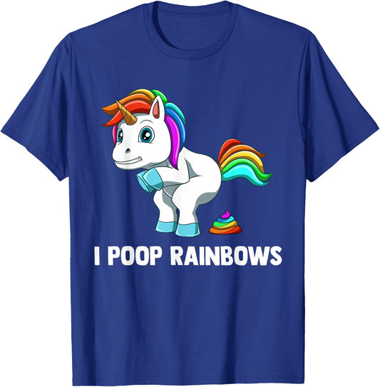 Rainbow Pooping Unicorn T-Shirt - T-Shirt | Royal
