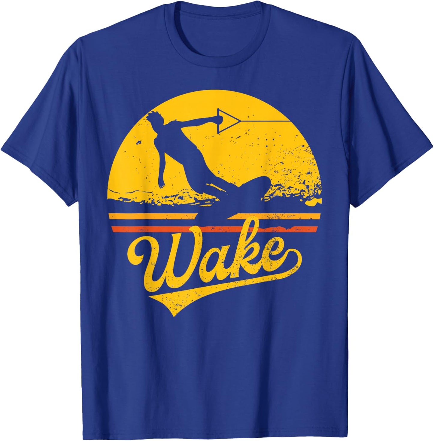 Vintage Wakeboard Sunset Fan Gift Wakeboarder wakeboarding T-Shirt - T-Shirt | Royal