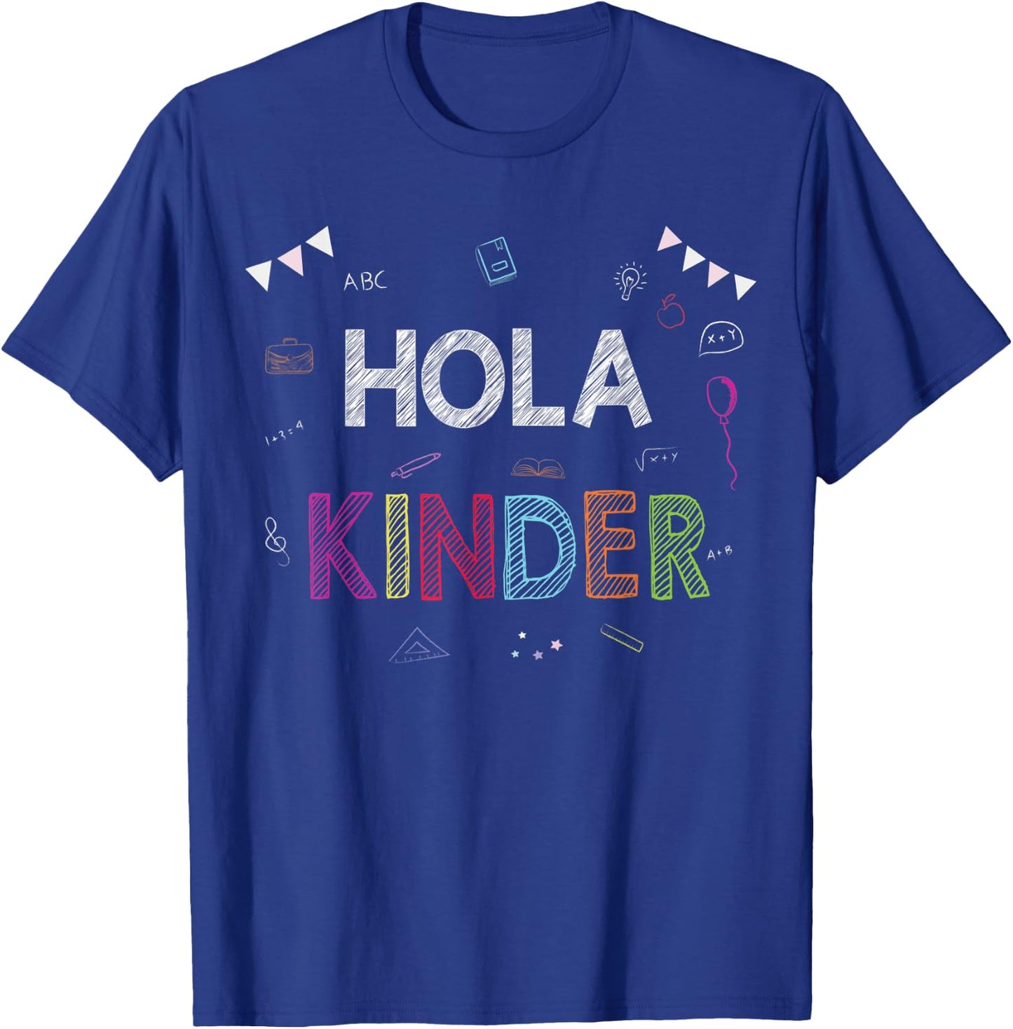 Hola Kinder Spanish back to school Gift T-Shirt - T-Shirt | Royal
