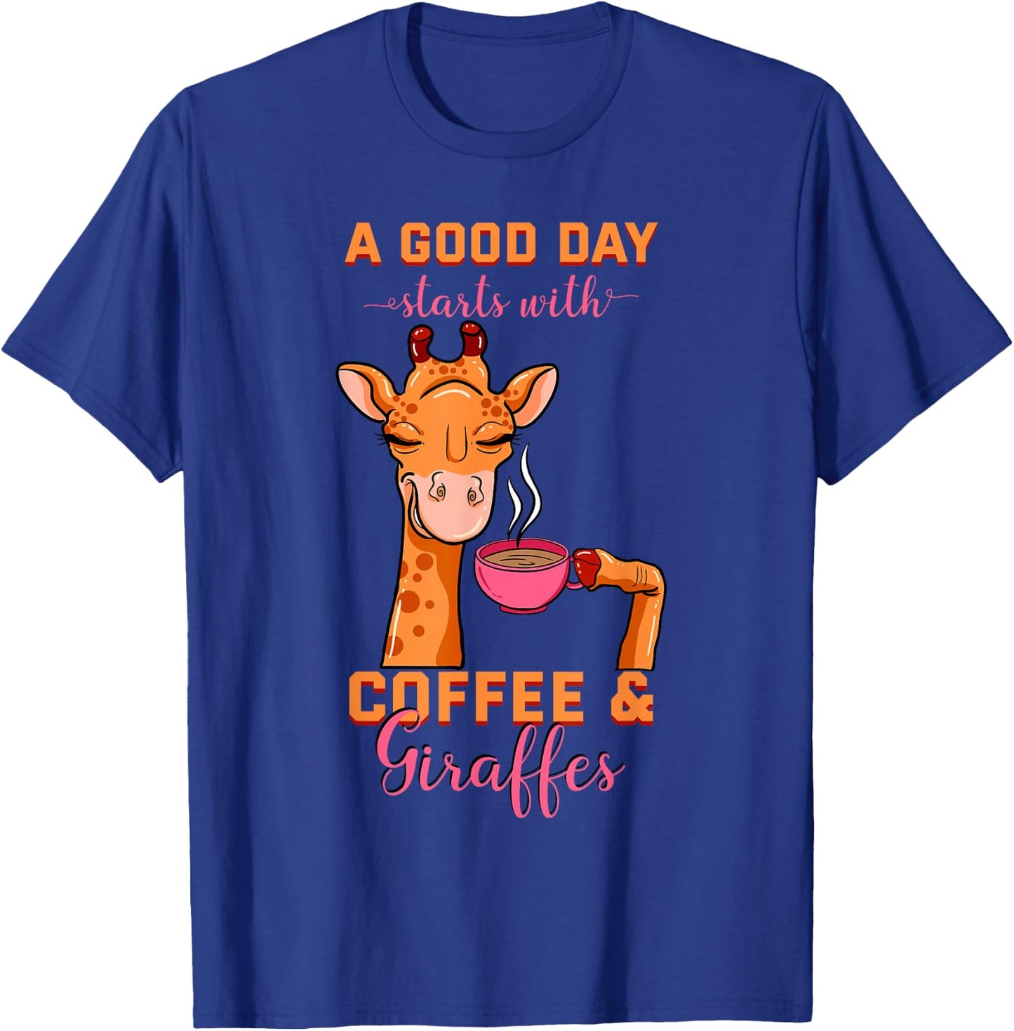 Coffee Giraffe Mug Animal Cappuccino Espresso Beans Gift T-Shirt - T-Shirt | Royal