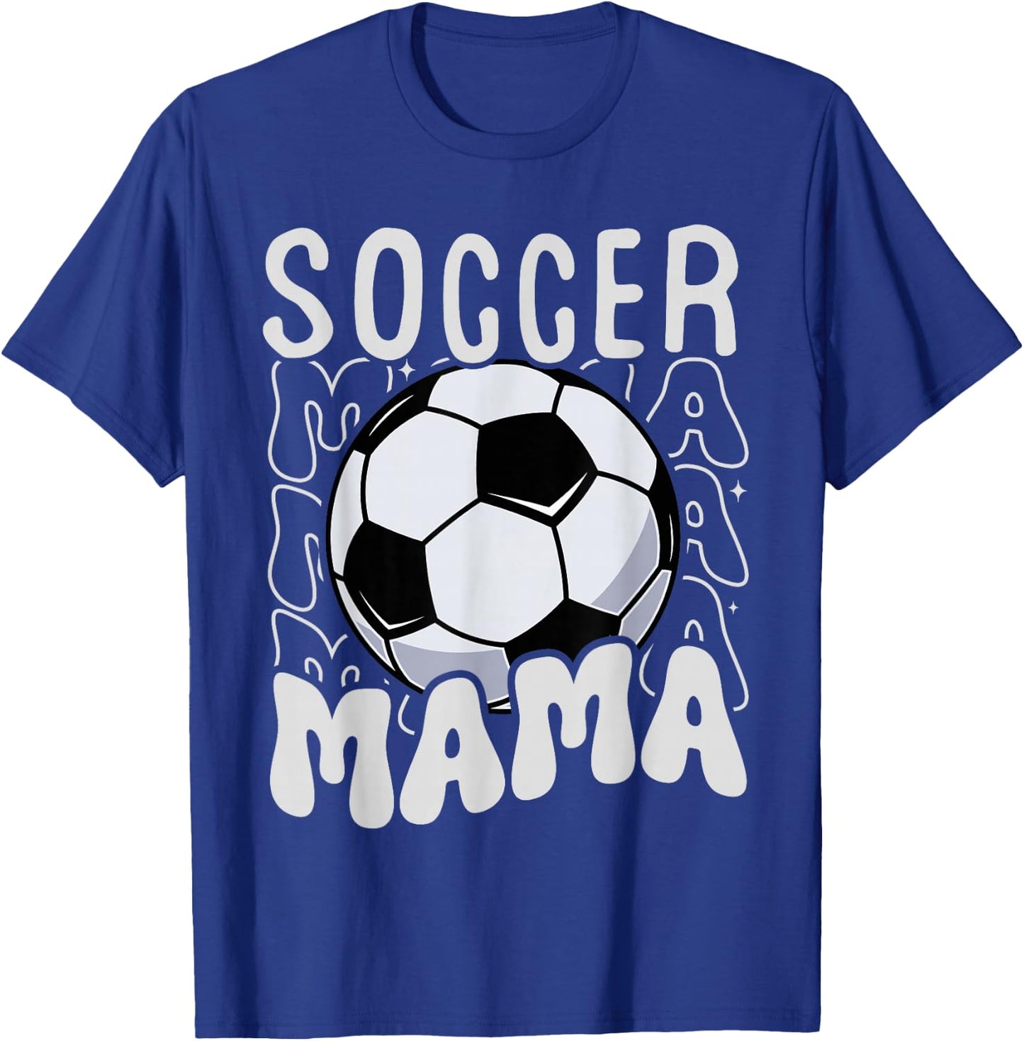 Soccer Mama Groovy Retro Soccer Mom Mothers Day T-Shirt - T-Shirt | Royal