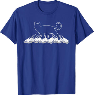 Cute Piano Women Keyboard Instrument Piano Player T-Shirt - T-Shirt | Royal