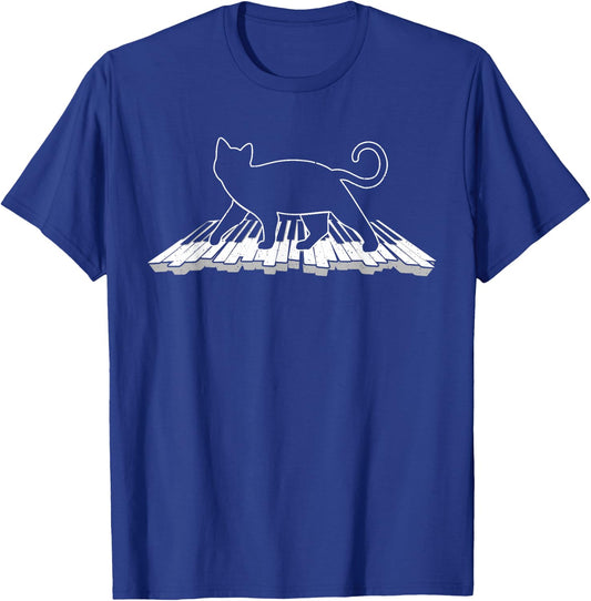 Cute Piano Women Keyboard Instrument Piano Player T-Shirt - T-Shirt | Royal