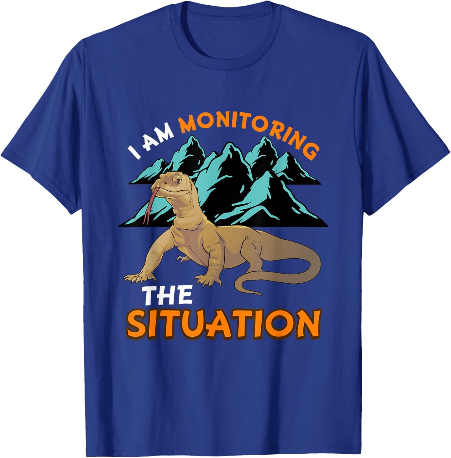 Funny Pet Monitor Lizard Graphic Humor Graphic Reptile T-Shirt - T-Shirt | Royal
