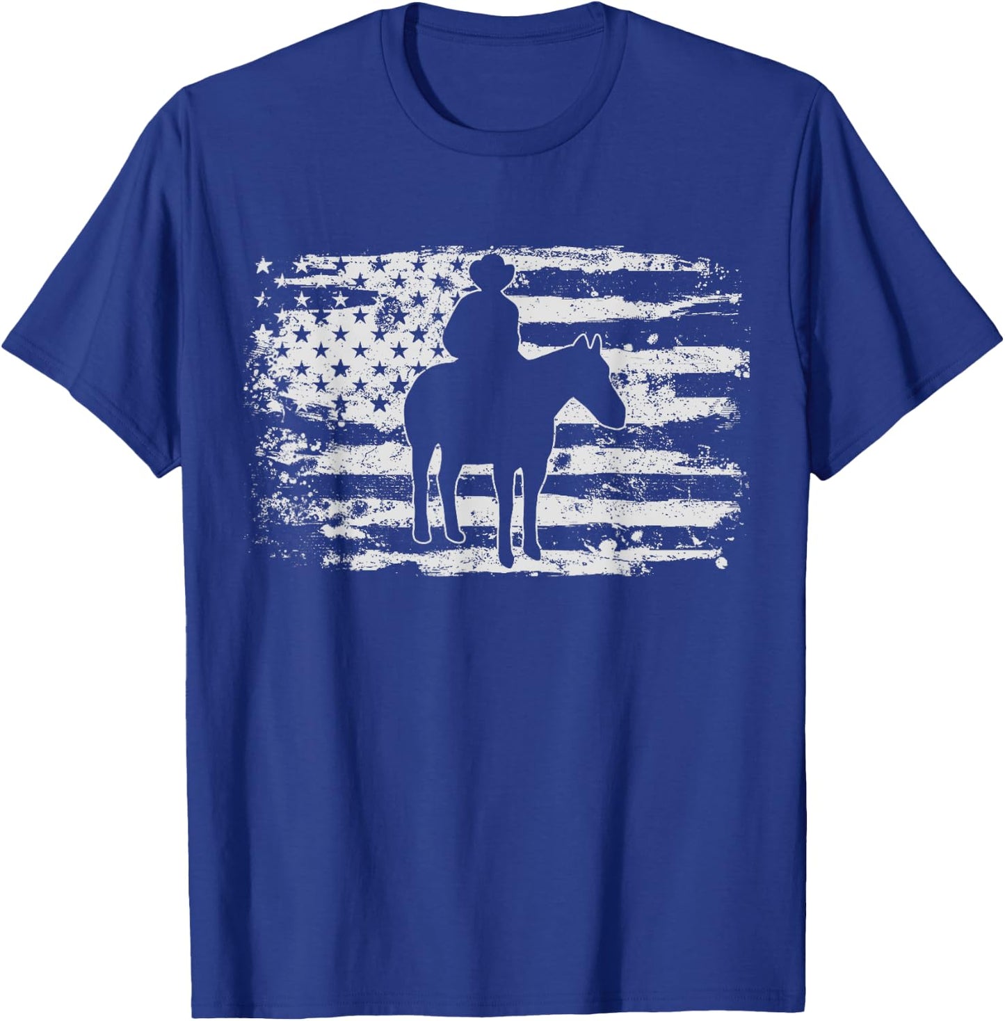 Cowboy Rodeo Horse Riding Vintage Gift T-Shirt - T-Shirt | Royal