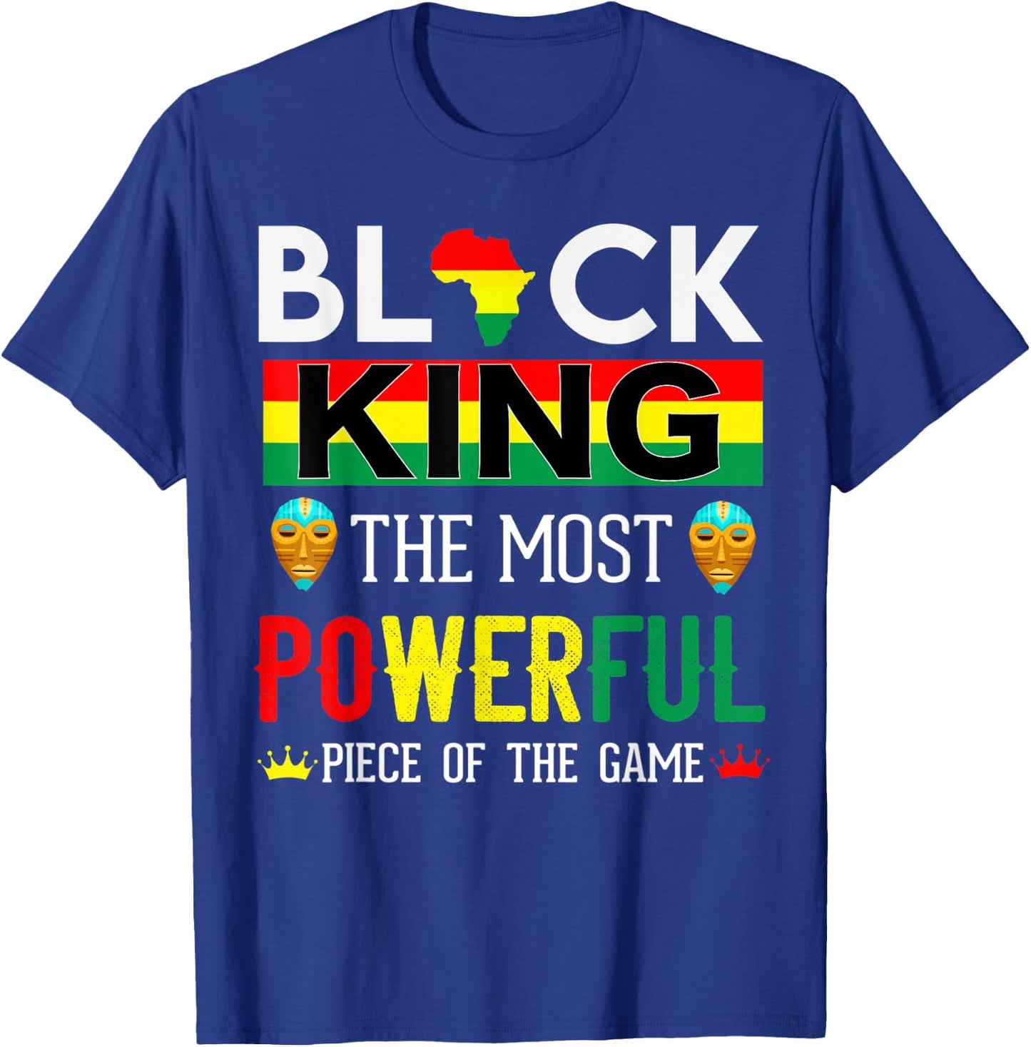 Black King The Most Powerful Piece in The Game Men Boy T-Shirt - T-Shirt | Royal