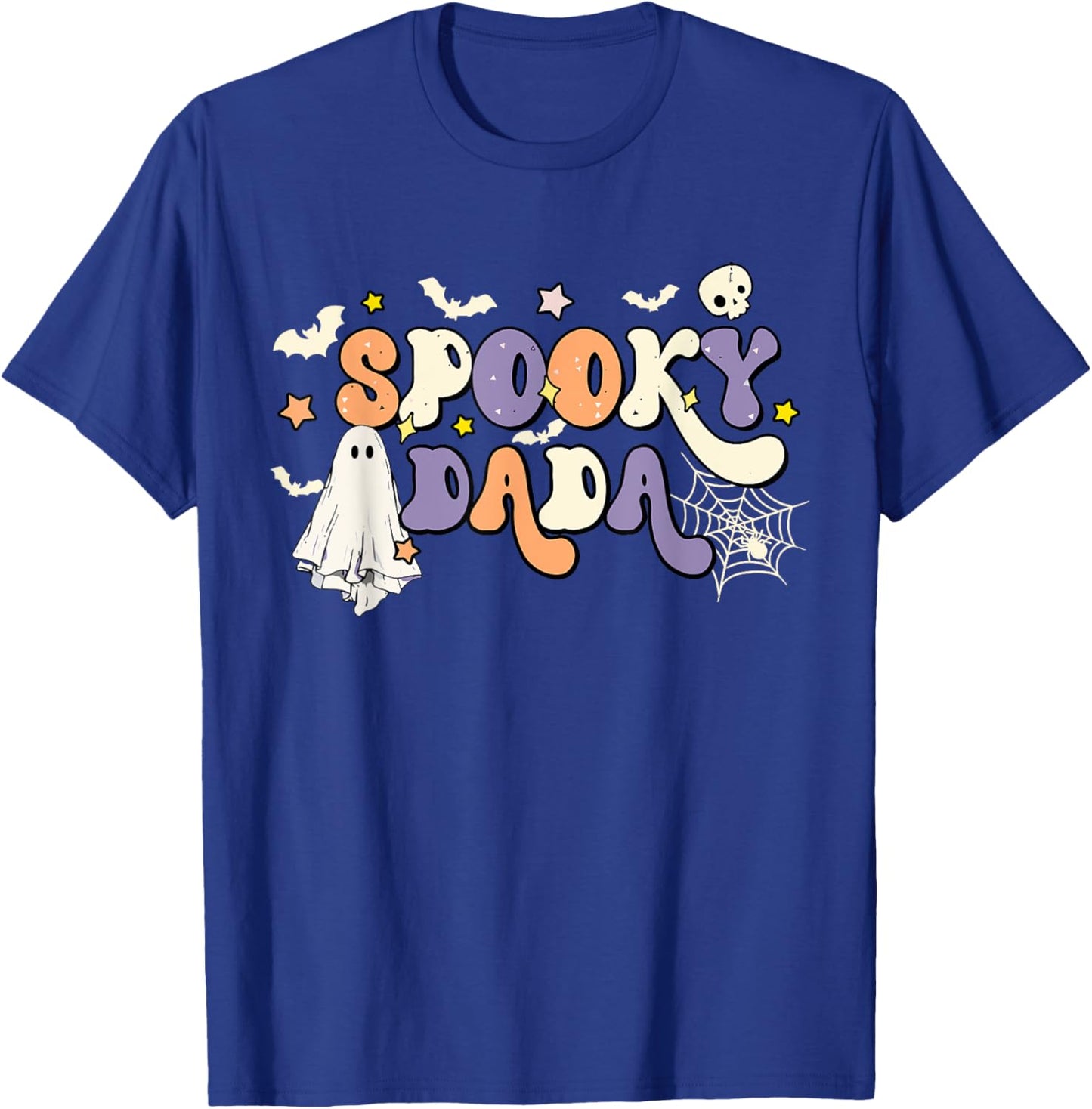 Spooky Dada Cute Ghost Halloween Dad Family Spooky Season T-Shirt - T-Shirt | Royal