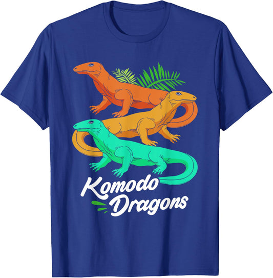 Reptiles Lizards Team Komodo Dragons T-Shirt - T-Shirt | Royal