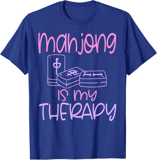 Mahjong Player Funny Is My Therapy Chinese T-Shirt - T-Shirt | Royal
