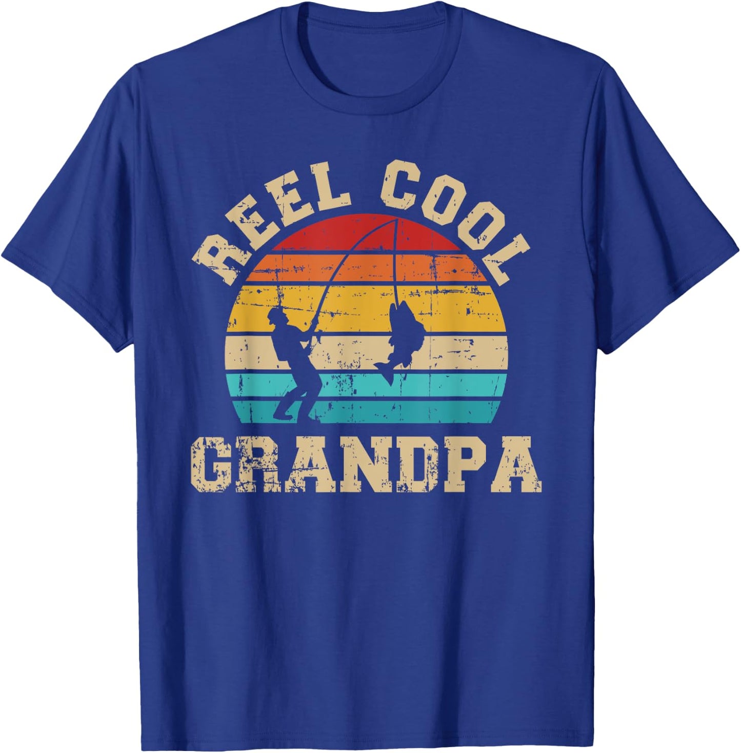 Fishing Reel cool grandpa T-Shirt - T-Shirt | Royal