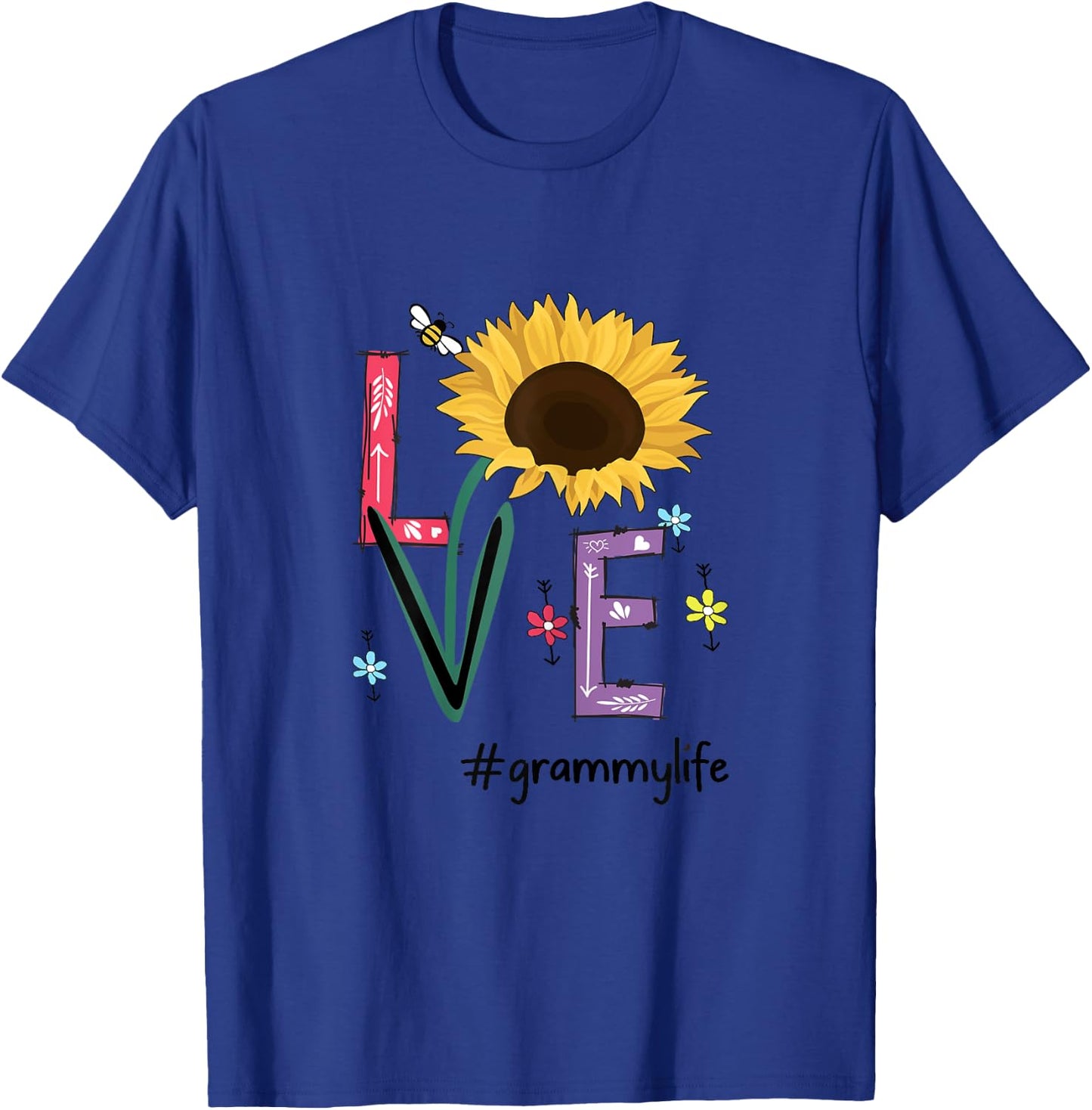 Love Grammy Life Sunflower Funny Mother's Day For Grandma T-Shirt - T-Shirt | Royal