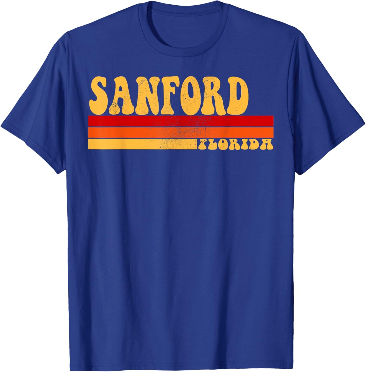 SANFORD Florida City Vintage Roots Retro Design 70s 80s T-Shirt - T-Shirt | Royal