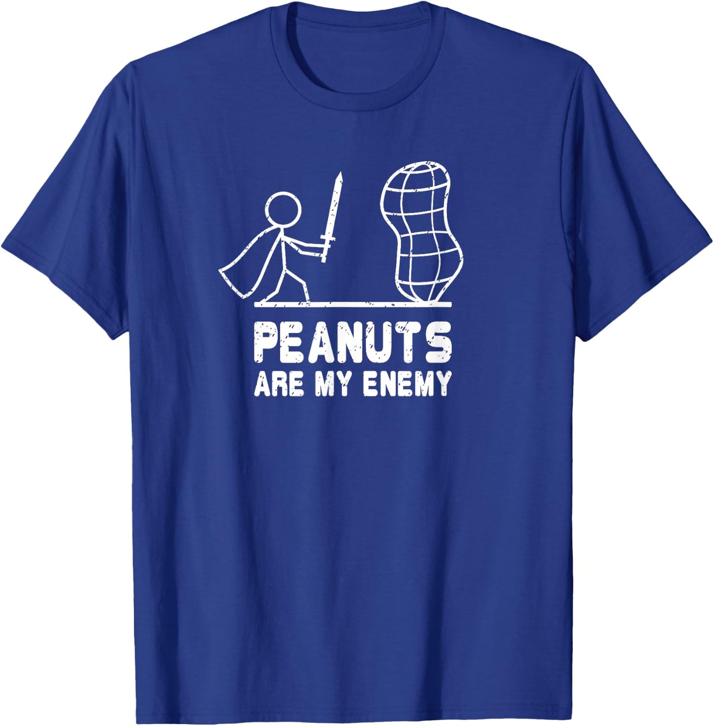 Peanut Allergy Gift Funny Distressed Awareness T-Shirt - T-Shirt | Royal
