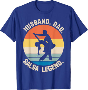 Husband Dad Salsa Dancer Dancing Teacher Dance Graphic T-Shirt - T-Shirt | Royal
