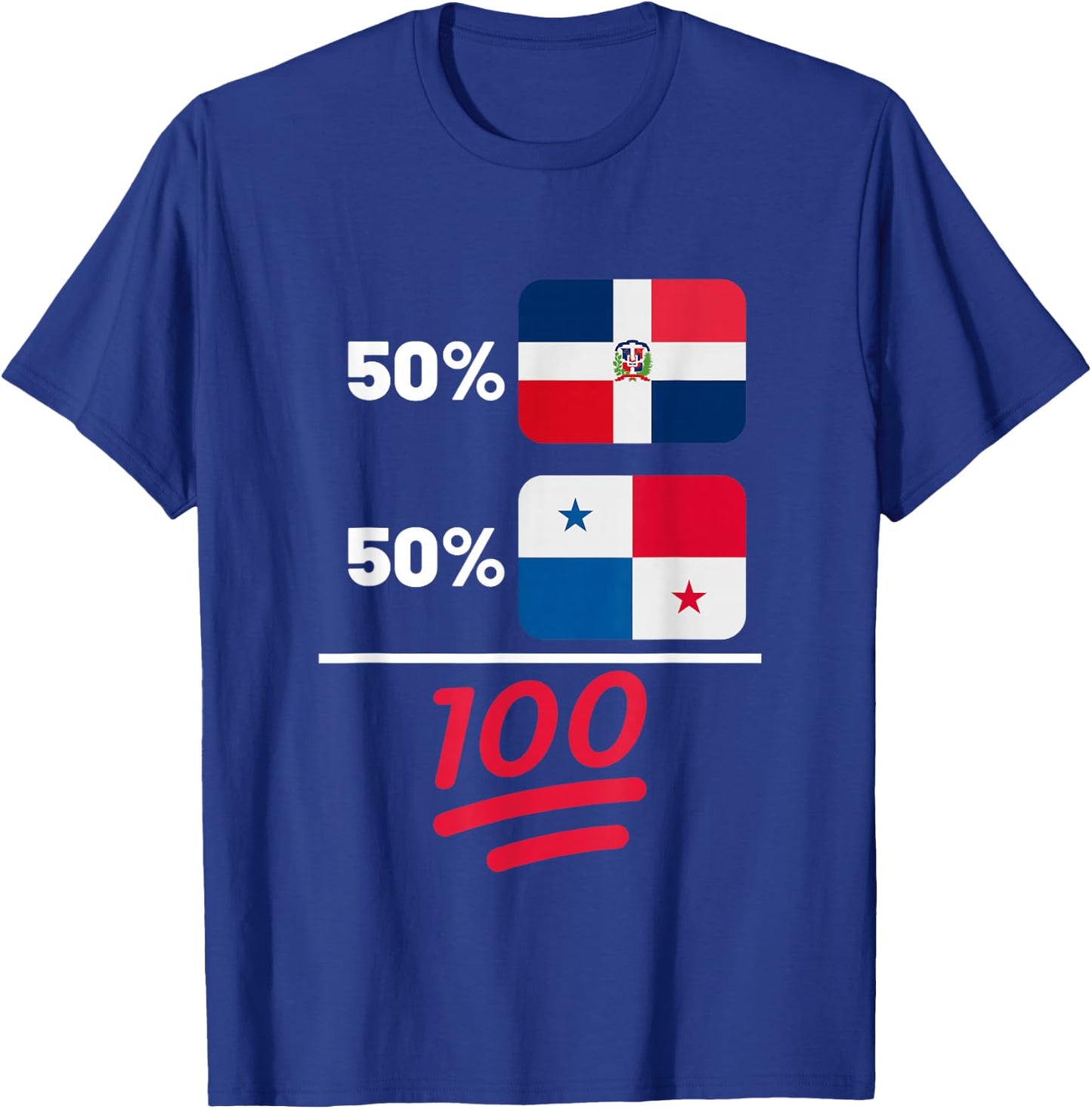 Panamanian Plus Dominican Mix Flag Heritage T-Shirt - T-Shirt | Royal