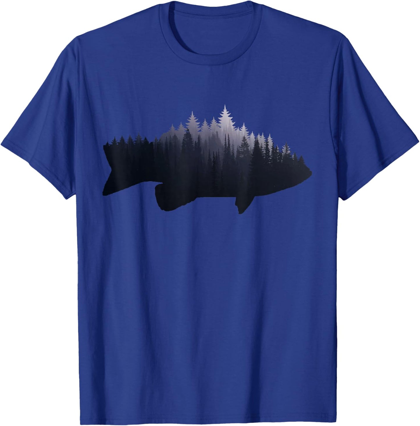 Fishing Largemouth Bass Bass Forest Nature Fisherman T-Shirt - T-Shirt | Royal