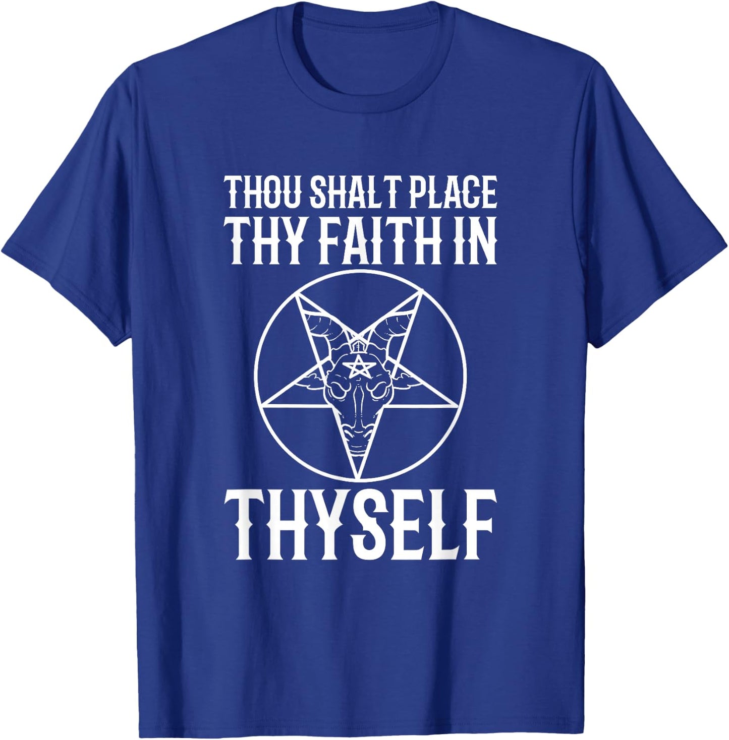 Inverted Pentagram Occult Goth Funny Baphomet T-Shirt - T-Shirt | Royal