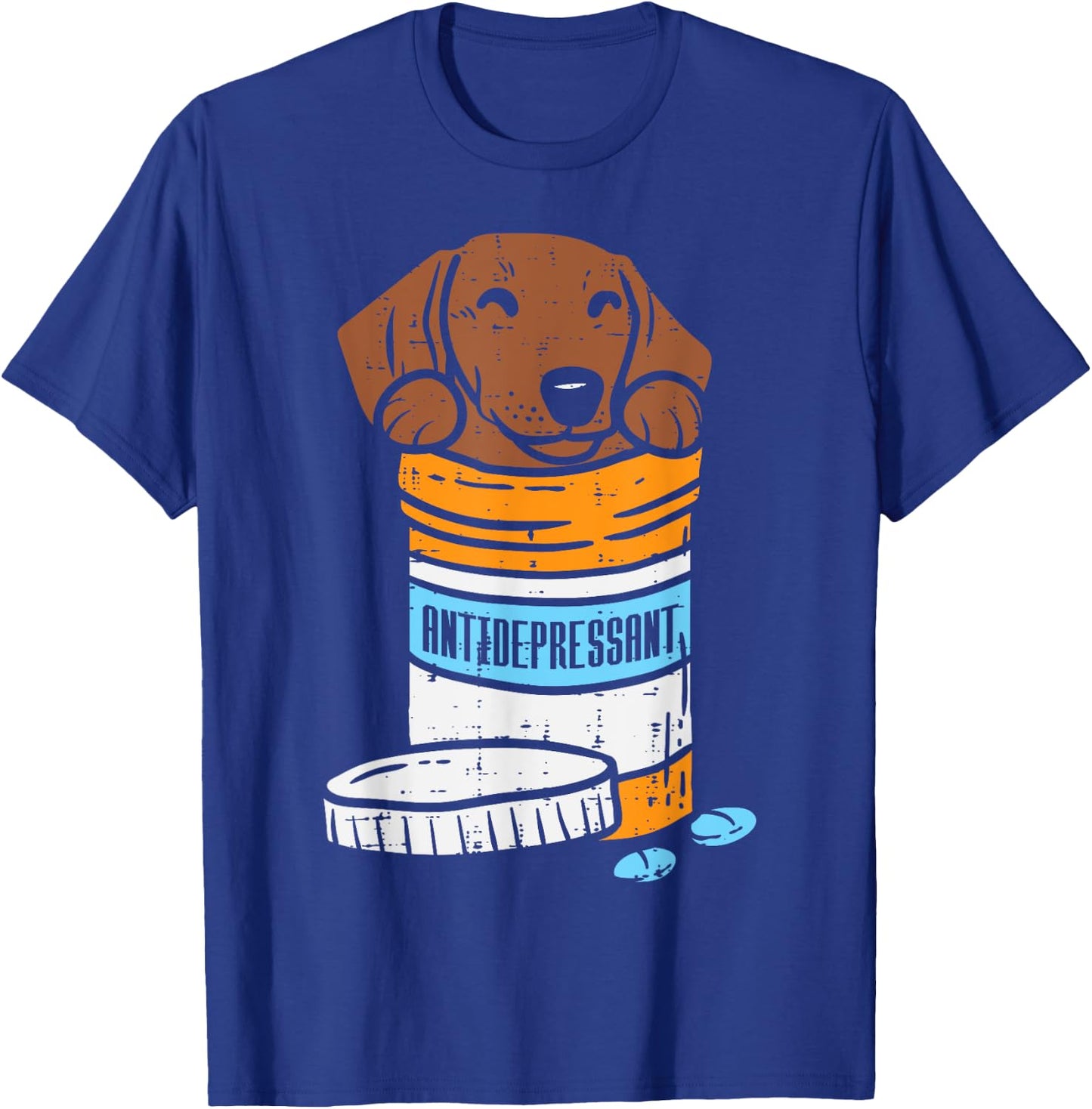Antidepressant Dachshund Weiner Sausage Dog Animal Pet Gift T-Shirt - T-Shirt | Royal