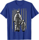 Firefighter Dad Firefighting Patriotic Fireman Father's Day T-Shirt - T-Shirt | Royal