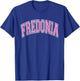 Fredonia Arched Pink Text T-Shirt - T-Shirt | Royal