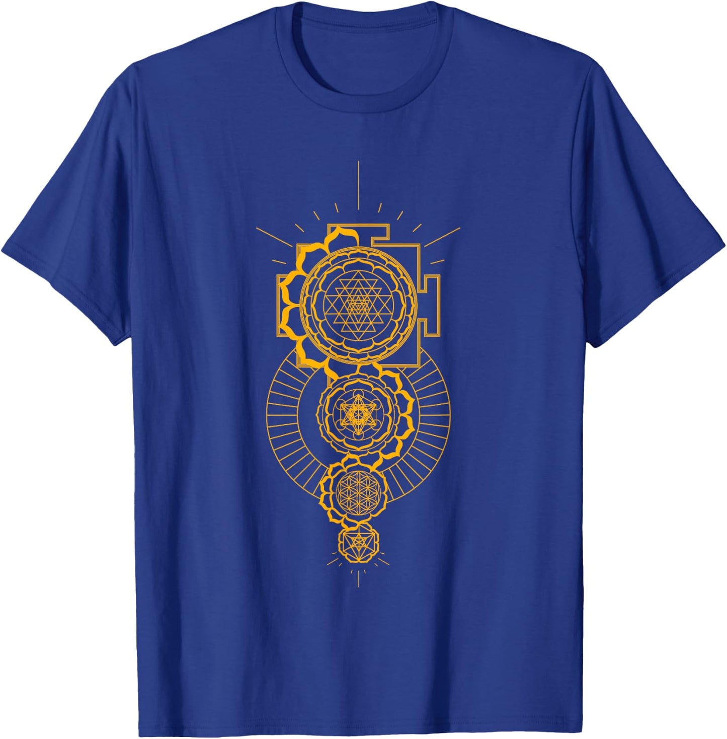 Sri Yantra Sacred Geometry Tattoo Design Mandala and Merkaba T-Shirt - T-Shirt | Royal