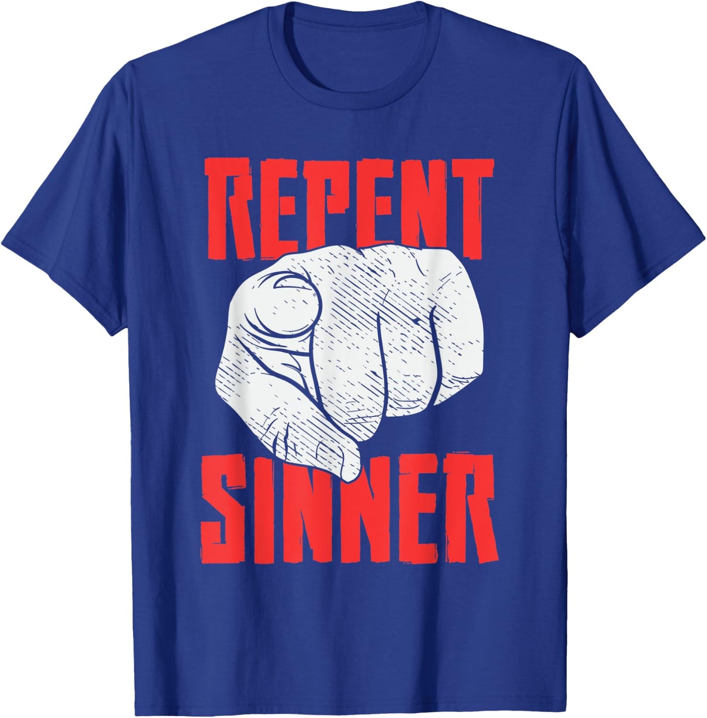 Repent Sinner Christian Church Christus Bible Funny Meme T-Shirt - T-Shirt | Royal
