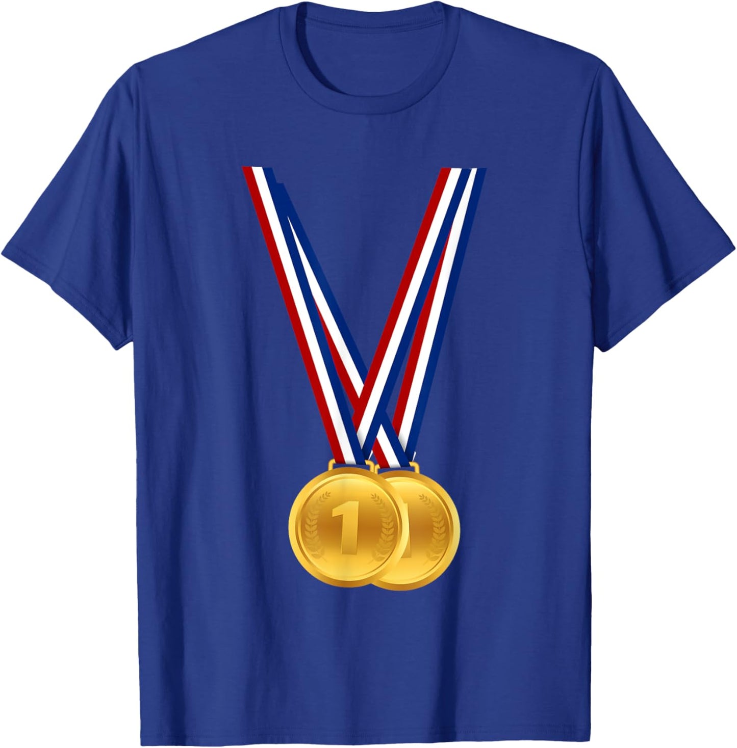Gold Medals Funny Winners And Champions Gift Birthday T-Shirt - T-Shirt | Royal