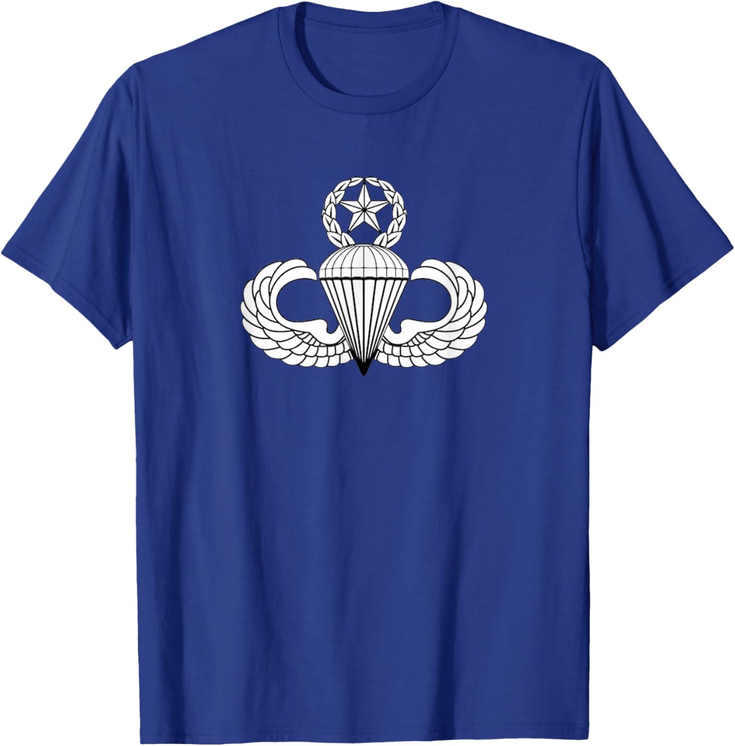 Master Parachute Badge Jump Wings Military Vet Fort Bragg T-Shirt - T-Shirt | Royal