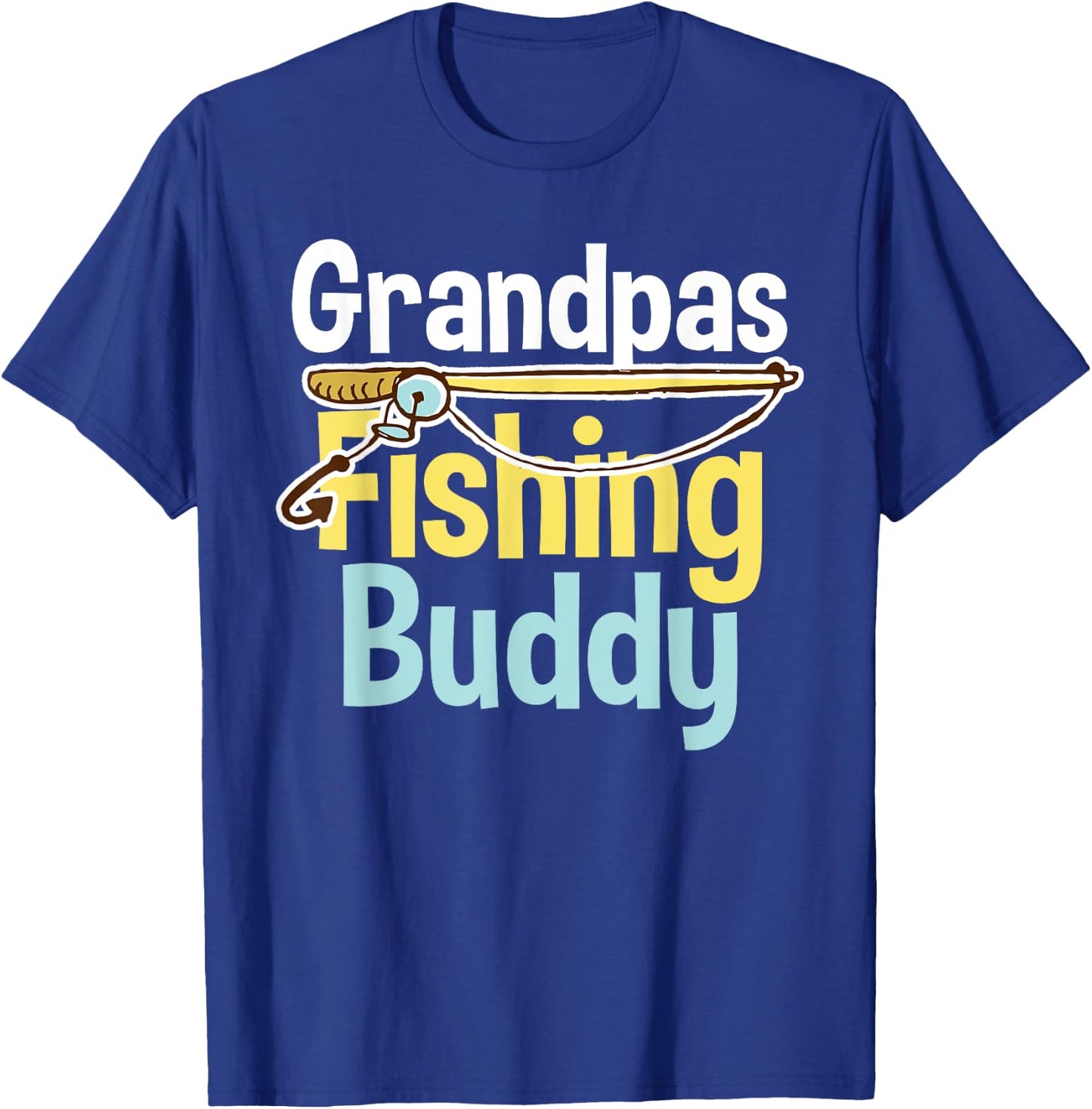 Kids Grandpa's Fishing Buddy - Fishing T-Shirt - T-Shirt | Royal