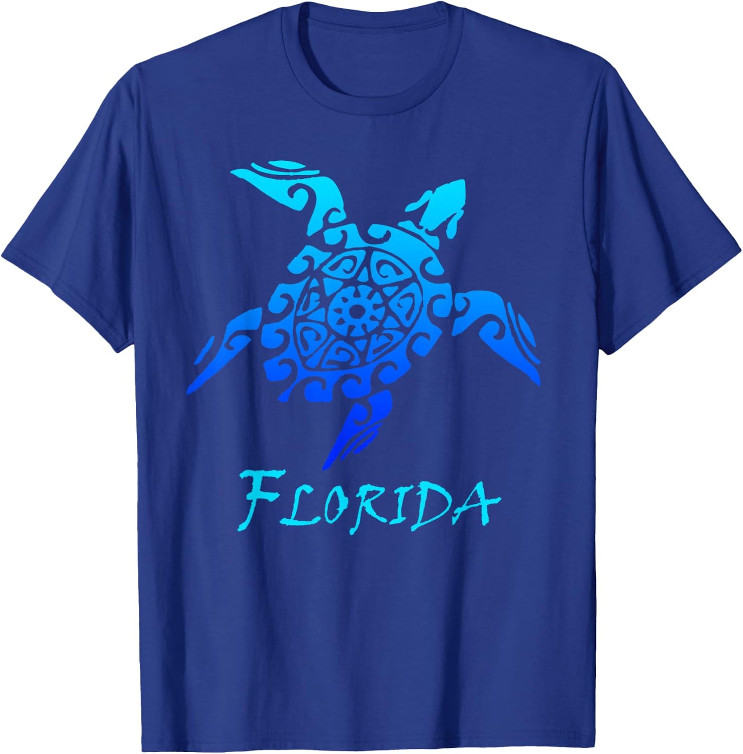 Florida Vacation Vintage Retro Sea Turtle T-Shirt - T-Shirt | Royal
