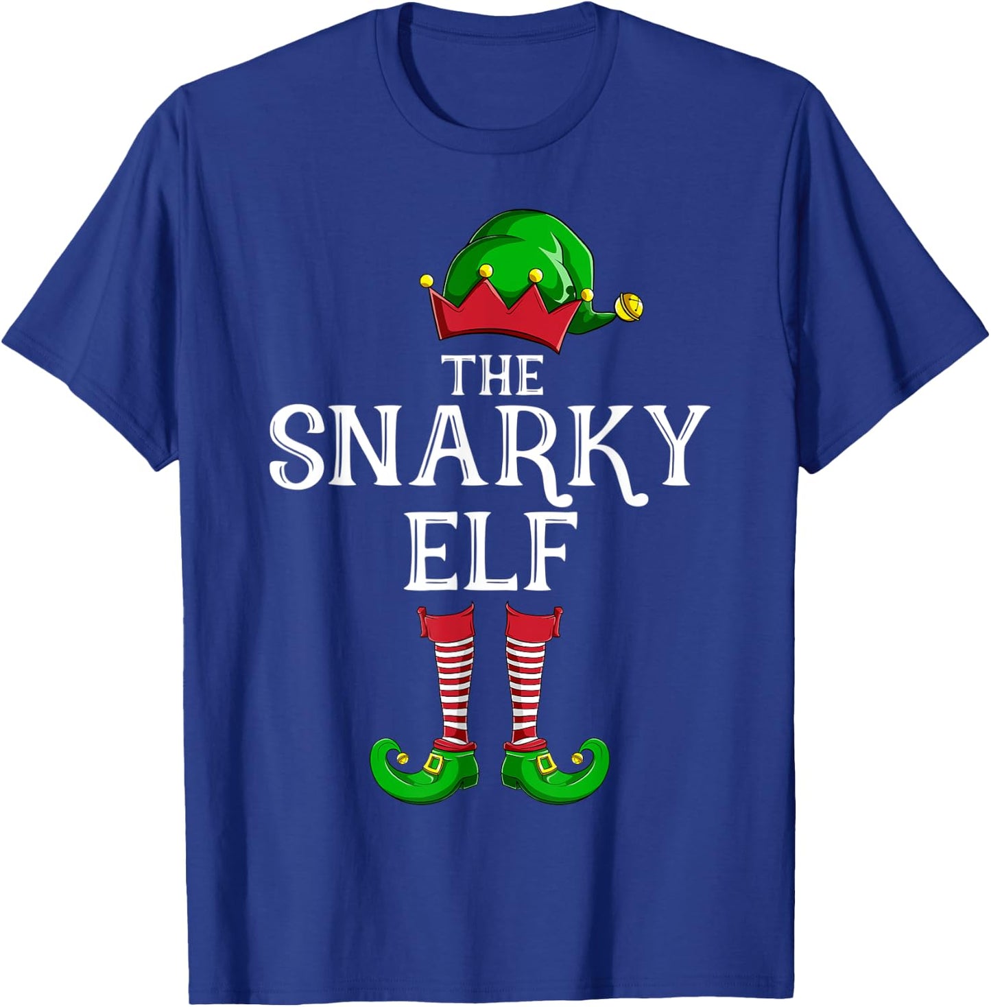 Snarky Elf Matching Family Group Christmas Party Pajama T-Shirt - T-Shirt | Royal