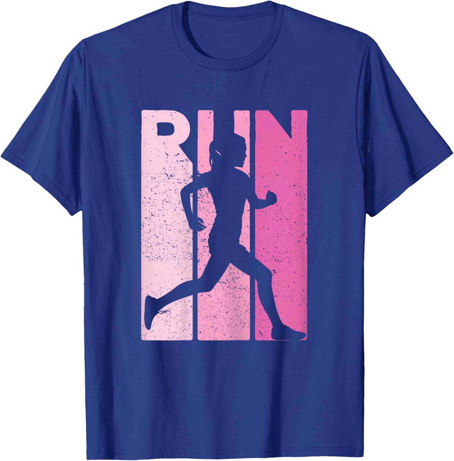 Retro RUN Runner Jogger Marathon Vintage for Girls Women T-Shirt - T-Shirt | Royal