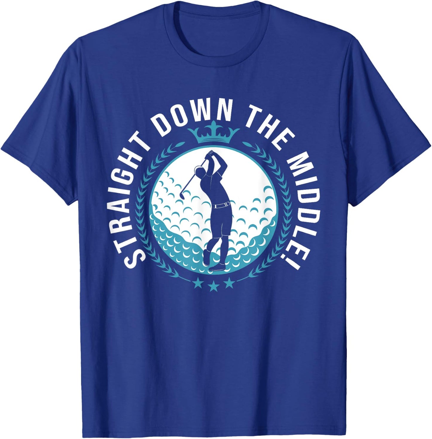 Straight down the middle - cool golf shirt golf T-Shirt - T-Shirt | Royal