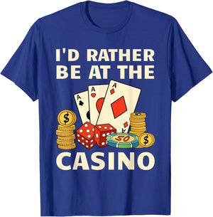 Cool Casino Lover Art Women Casino Gambling Gambler T-Shirt - T-Shirt | Royal
