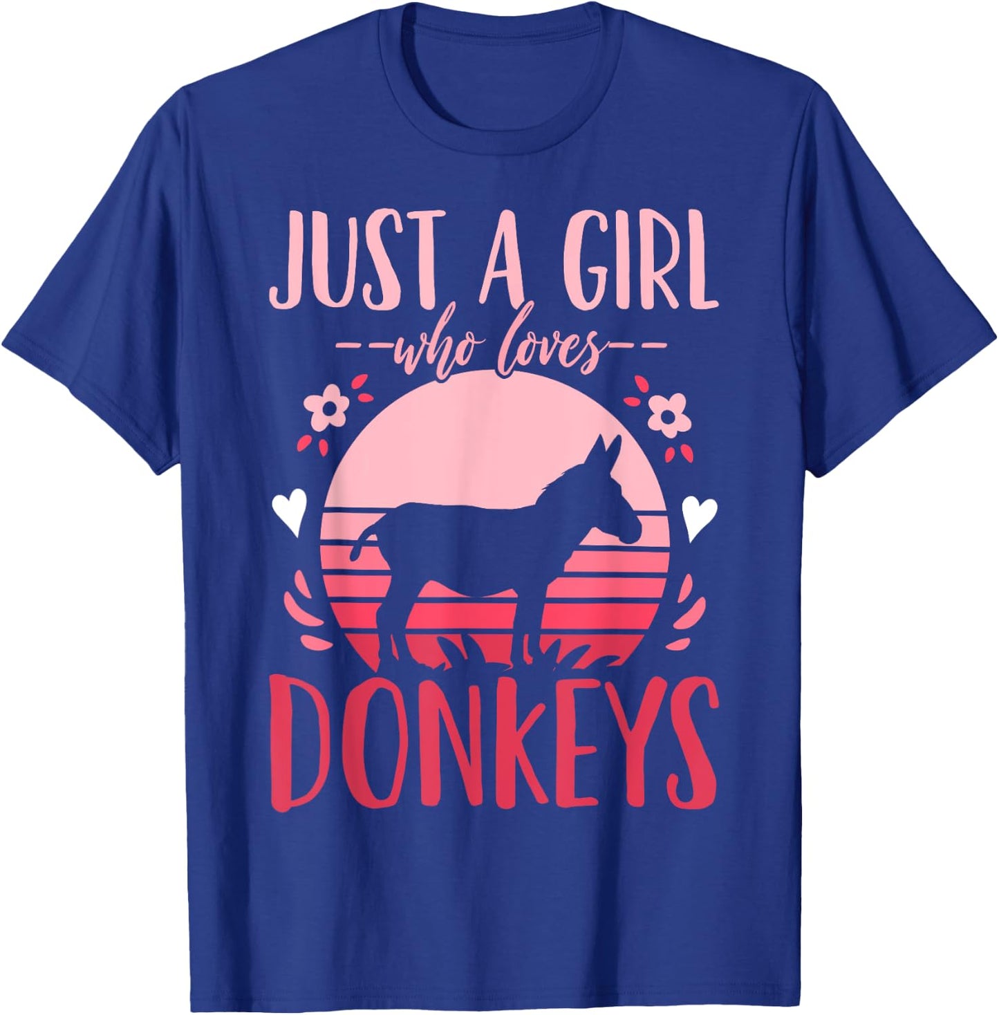 Donkey Just a Girl Who Loves Donkeys Retro T-Shirt - T-Shirt | Royal
