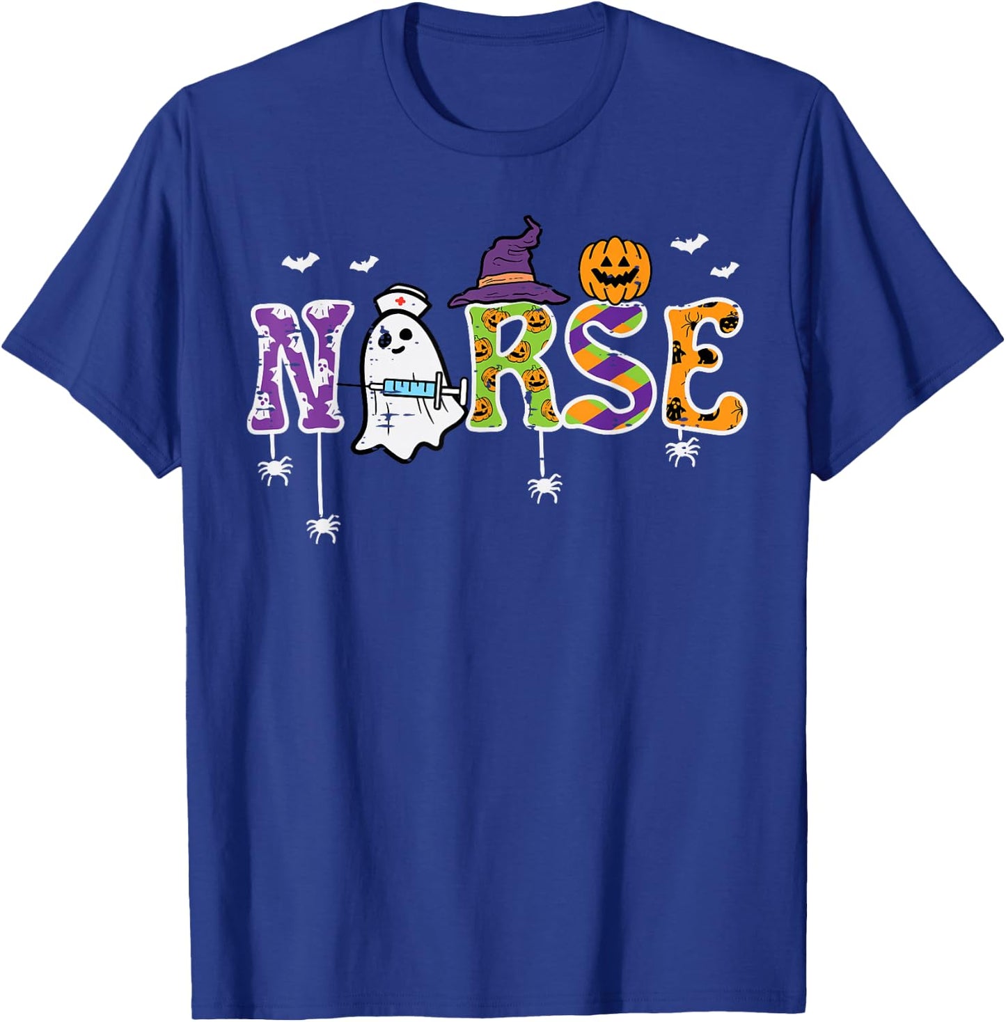 Nurse Halloween Costume Nursing Costume Scrub Top Women Men T-Shirt - T-Shirt | Royal