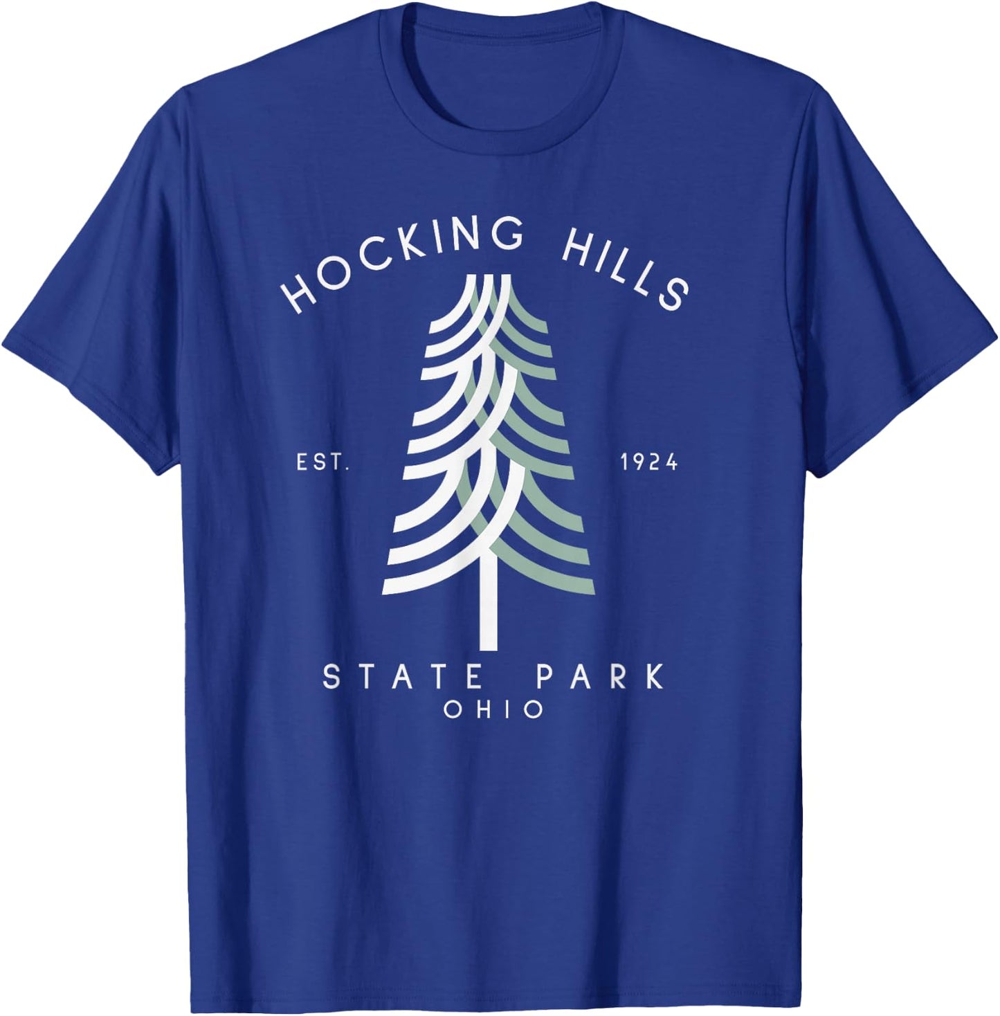 Hocking Hills Park Ohio tree T-Shirt - T-Shirt | Royal