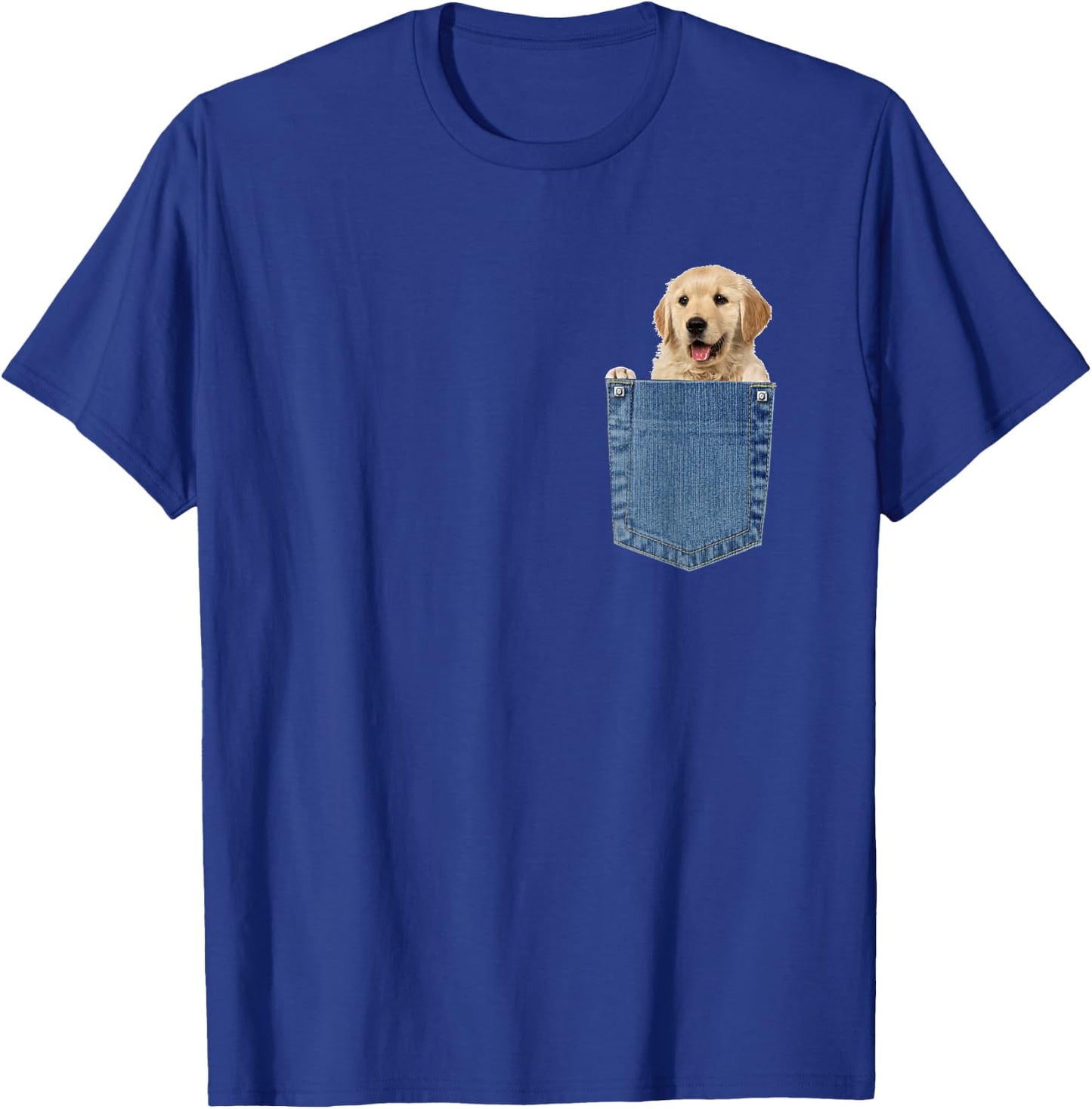 Labrador In Pocket T Shirt Funny Dog Lovers Gifts T-Shirt - T-Shirt | Royal
